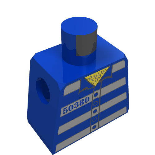 Lego Minifig Torso with Prisoner and "50380" Print