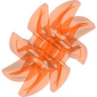 Lego Propeller 8 Blade 5 Diameter / Trans-Neon Orange