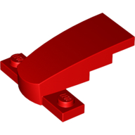 Lego Brick Wedged, Curved 4 x 2 x 1 1/3 with 1 x 4 Base [Plain] / Red