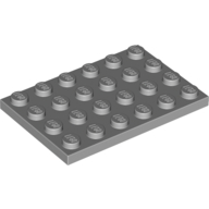 Lego Plate 4 x 6 / Light Bluish Gray