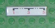 Lego Tile 1 x 4 with '1-3-5' Gearbox Pattern (Sticker) - Set 8448
