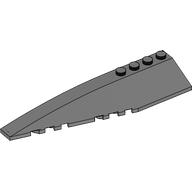 Lego Brick Wedged, Curved 12 x 3 Left / Chrome Silver