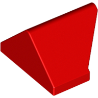 Lego Brick Sloped 45° 2 x 1 Double / Inverted with Bottom Stud Holder / Red