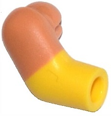 Lego Arm, Right with Molded Nougat Short Sleeve  Pattern