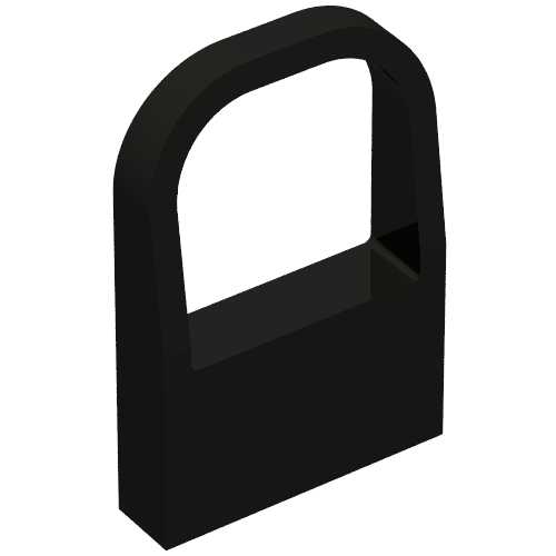Lego Windowscreen 1 x 4 x 5 Curved Top / Black