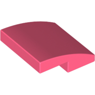Lego Slope Curved 2 x 2 x 2/3 / Coral