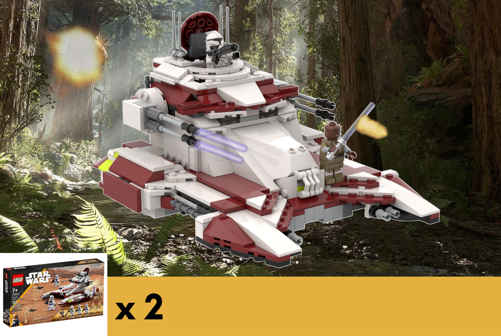 Lego 2 x 75342 Republic Fighter Tank: Alternate Build with full interior