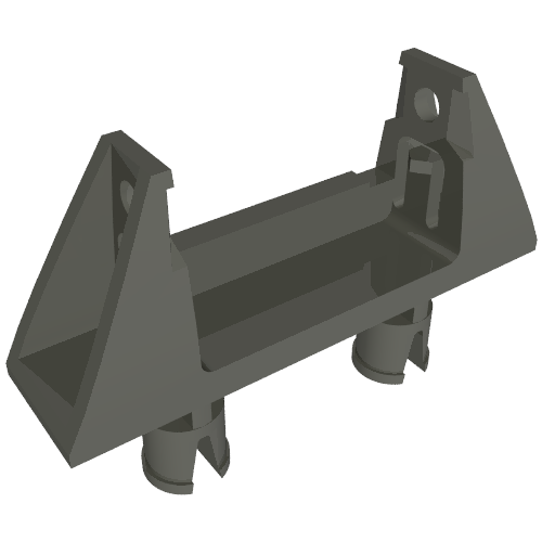 Lego String Reel 1 x 4 x 2 Holder with 2 Technic Pins / Dark Gray