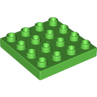 Lego Duplo Plate 4 x 4 / Bright Green