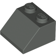 Lego Brick Sloped 45° 2 x 2 / Dark Gray