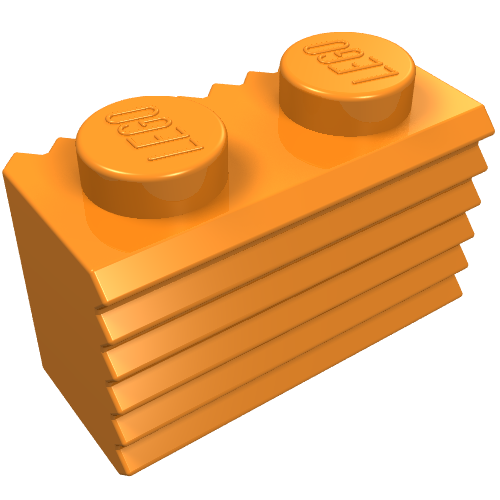 Lego Brick Special 1 x 2 with Grille / Orange