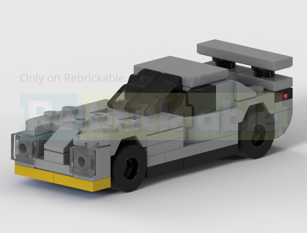 Lego Panoz Esperante GTR-1 Racing Car (Grey 1998 Version) - Half Speed Champions Scale