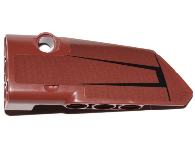 Lego Technic, Panel Fairing # 3 Small Smooth Long, Side A with Black Lines Pattern (Sticker) - Set 75532