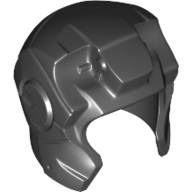 Lego Helmet Space with Open Face Rounded, Top Hinge / Black