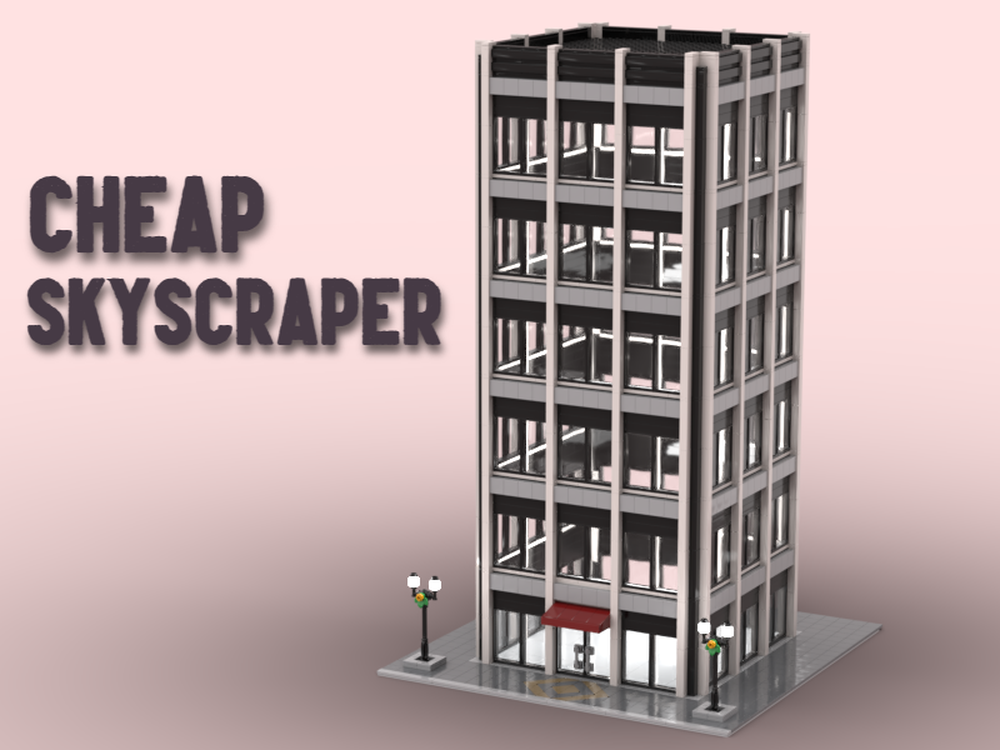 Lego Budget Skyscraper - Modular Skyscraper