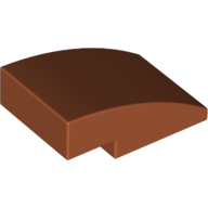Lego Brick Curved 3 x 2 No Studs / Dark Orange