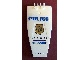 Lego Windscreen 8 x 4 x 2 Curved Taper with Dual 2 Fingers, 'POLICE' and Badge Pattern (Sticker) - Set 7035 / White