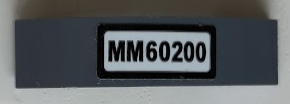 Lego Slope, Curved 4 x 1 x 2/3 Double with 'MM60200' Pattern (Sticker) - Set 60200