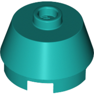 Lego Brick Round 2 x 2 Truncated Cone / Dark Turquoise