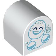 Lego Duplo Brick 2 x 2 x 2 Curved Top with Snowgie Print