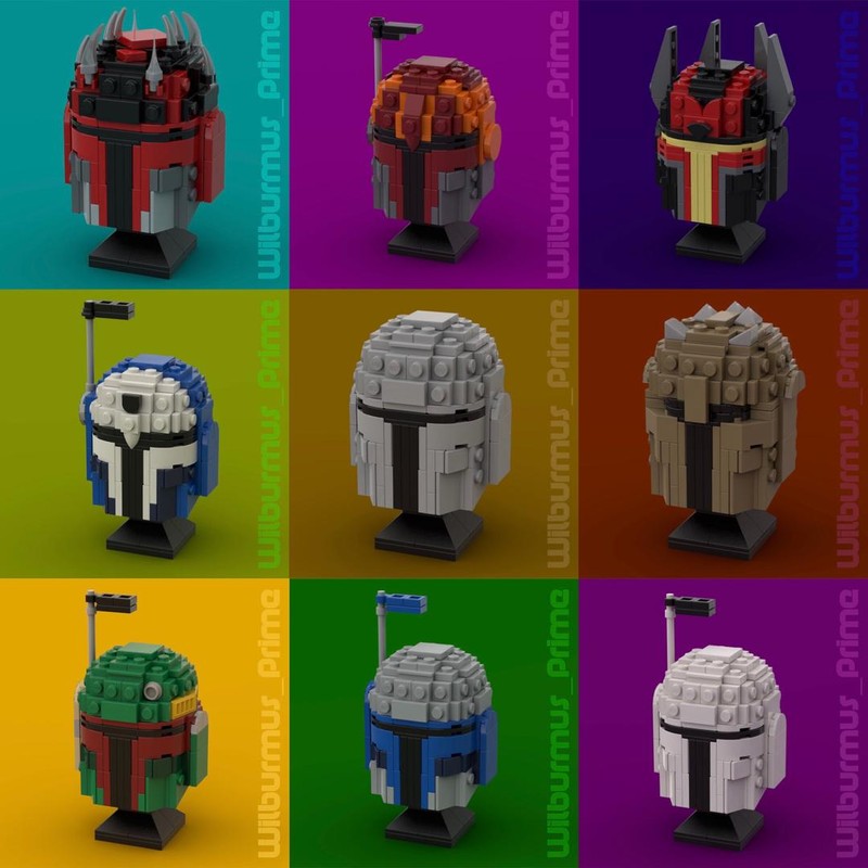 Lego Mini Mandalorian Helmet Bundle!