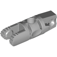 Lego Hinge Cylinder 1 x 3 Locking with 1 Finger and 2 Fingers On Ends, with Hole, 7 Teeth / Light Bluish Gray