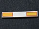 Lego Tile 1 x 6 with 2 Yellow Rectangles with Orange Outline Pattern (Stickers) - Sets 7686 / 7747 / White