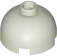 Lego Brick, Round 2 x 2 Dome Top / Light Gray