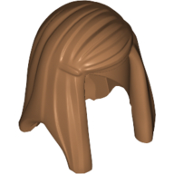 Lego Hair Long Smooth with Bangs Swept to the Right / Medium Nougat