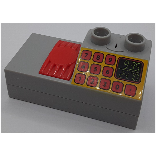 Lego Duplo Brick 2 x 4 Half with 2 x 2 Slope with Cash Register Print and Sound Effects