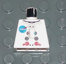 Lego Torso Space Discovery, NASA Logo Pattern / White