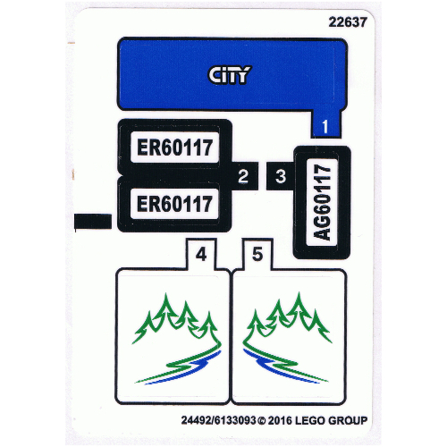 Lego Sticker Sheet for Set 60117-1