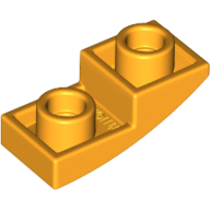 Lego Brick Curved Inverted 2 x 1 / Bright Light Orange