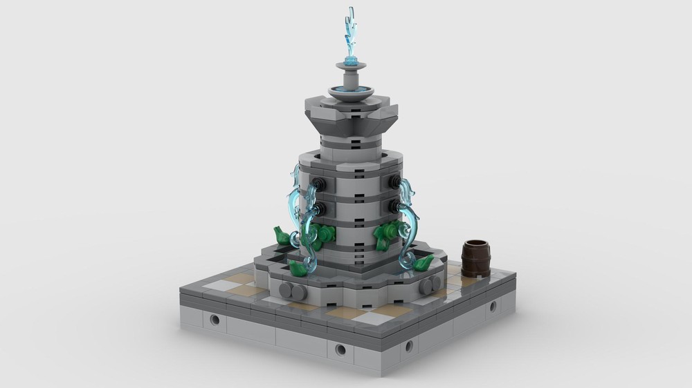 Lego Mini-Medieval-Modulars 33 - "Big Fountain"