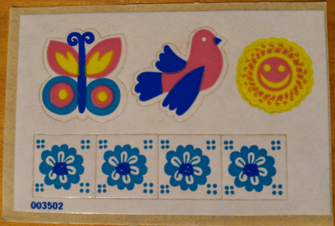 Lego Sticker Sheet for Set 292-1