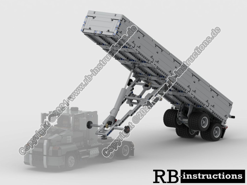 Lego frameless tipping trailer for 42078 Mack Anthem (rahmenloser Kippauflieger)