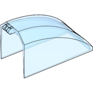 Lego Windscreen 8 x 4 x 5 Curved with 2 Fingers / Trans-Medium Blue