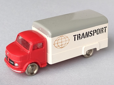 Lego HO Scale, Mercedes Box Truck with Gray Top / White