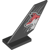 Lego Tail Shuttle with Red/White Fox Print / Black