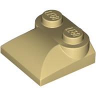 Lego Brick Curved 2 x 2 x 2/3 Two Studs and Curved Slope End / Tan