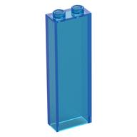 Lego Brick 1 x 2 x 5 without Side Supports / Trans-Dark Blue