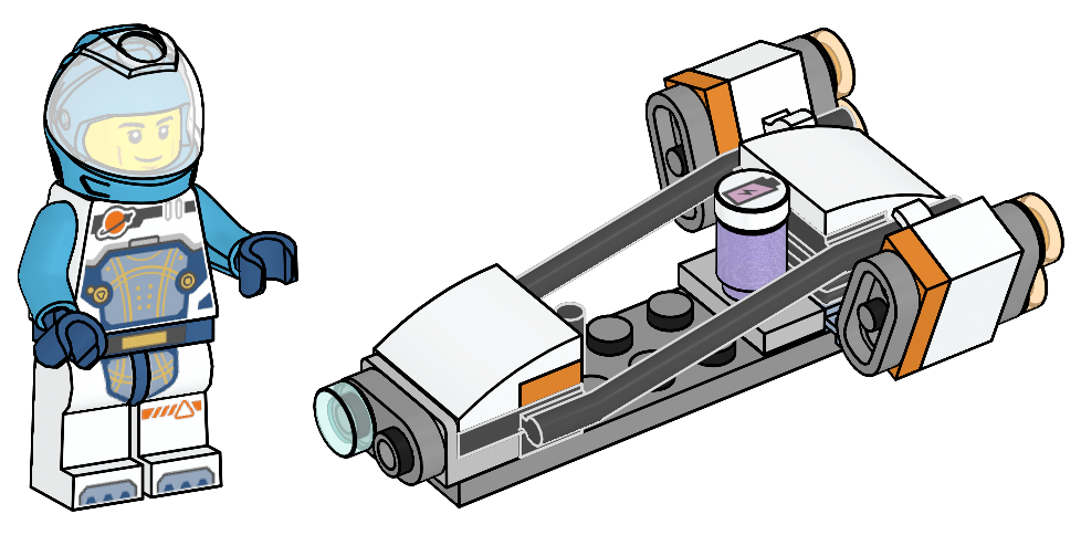 Lego Astronaut and Spaceship