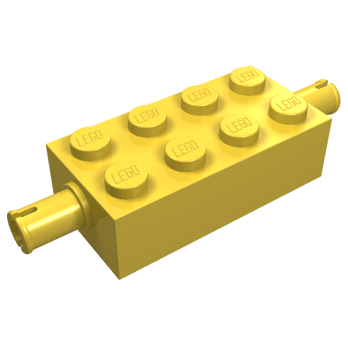 Lego Brick Special 2 x 4 with Pins / Yellow