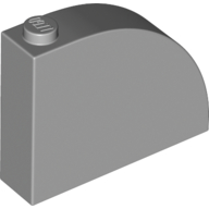 Lego Brick Curved 1 x 4 x 3 / Light Bluish Gray