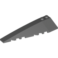 Lego Brick Wedged, Curved 10 x 3 Left / Dark Bluish Gray