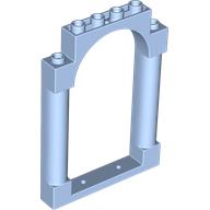 Lego Panel 1 x 6 x 7 with 2 Columns and Arch / Bright Light Blue