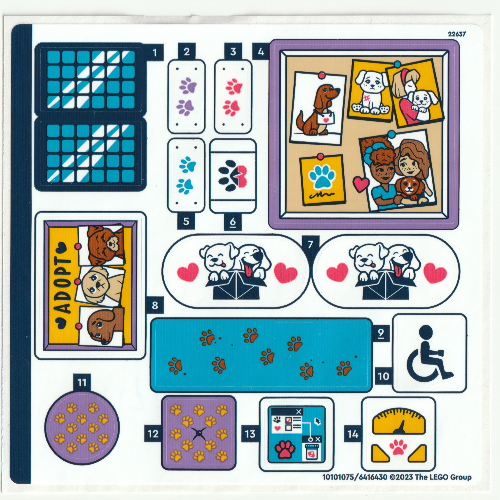 Lego Sticker Sheet 1 for Set 41727-1 / [No Color/Any Color]