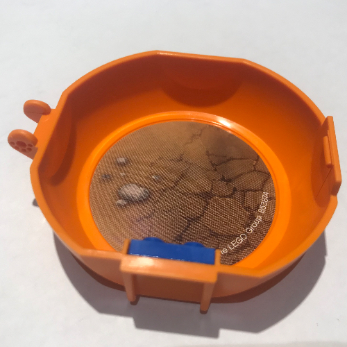 Lego Pod, Round, Half, Back with 1 x 2 Plate Blue with The LEGO Movie 2 Sticker