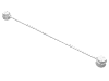 Lego String with End Studs 11L Overall / White