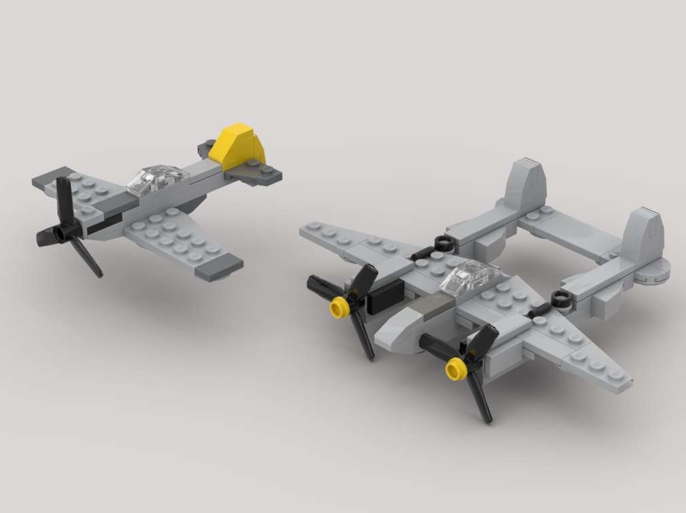 Lego P-38 Lightning & P-51 Mustang (1/110)